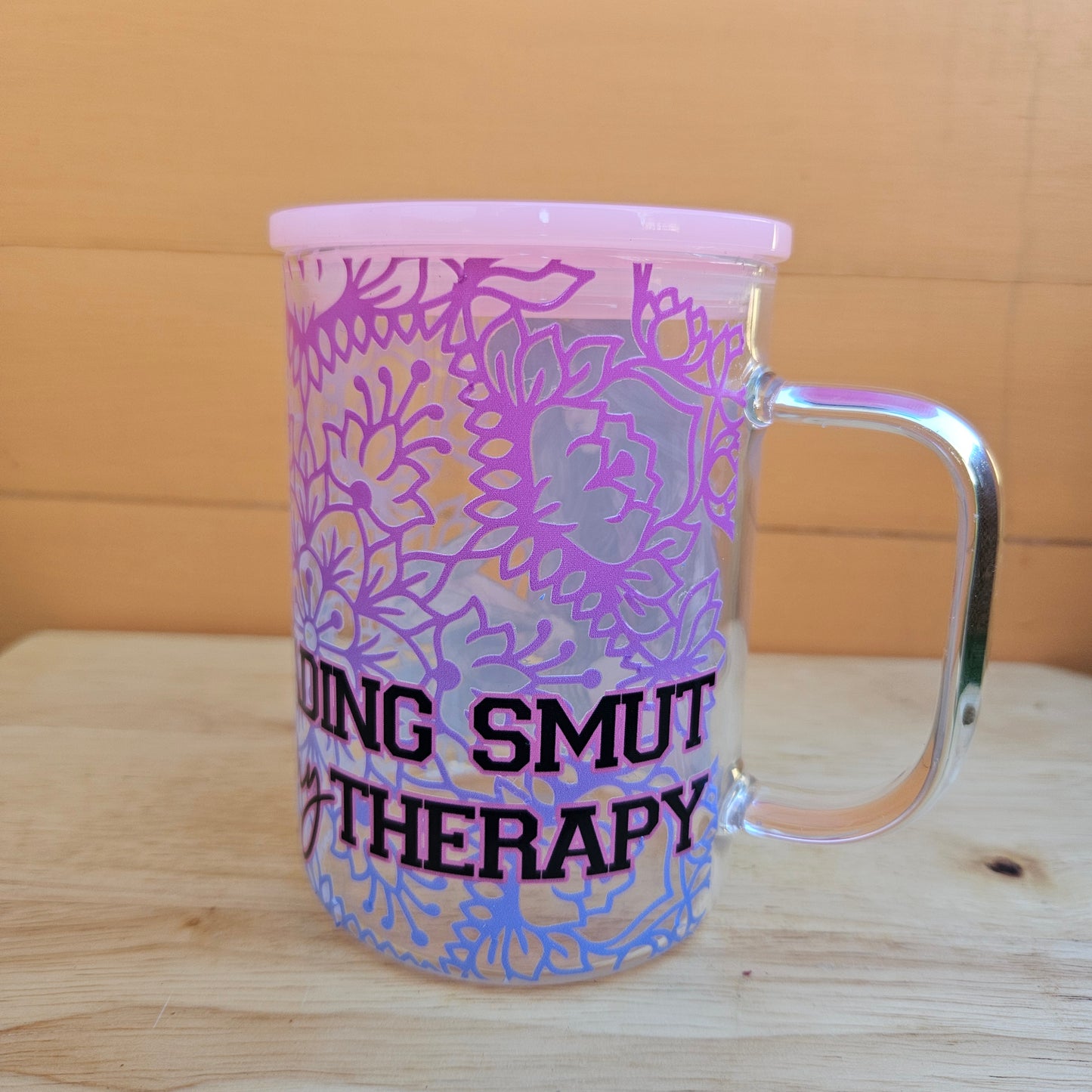 Reading Smut Pink Ombre Glass Mug - 16oz