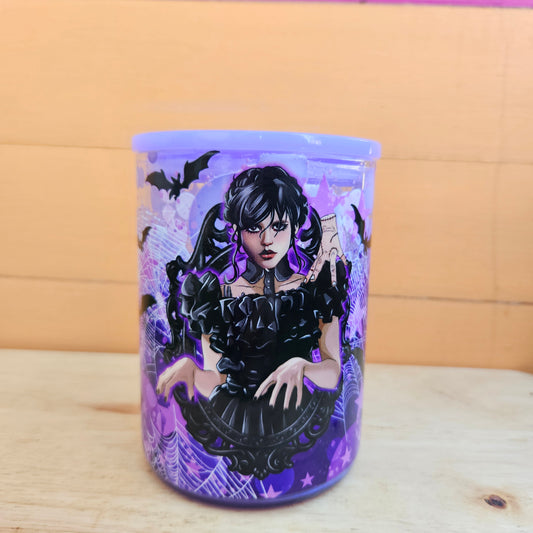 Wednesday Purple Ombre Glass Mug - 16oz