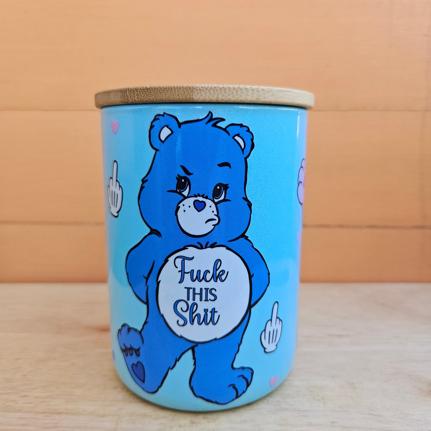 Lots of F*cks Blue Shimmer Glass Mug - 16oz