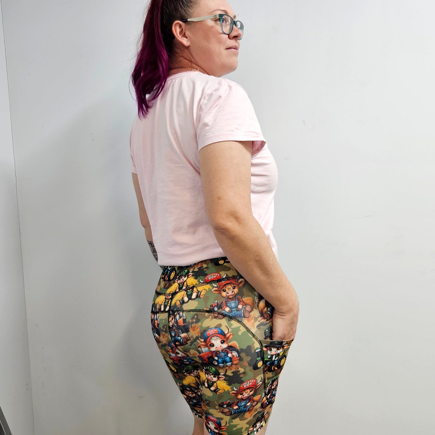 Cow Farmer Bike Shorts
