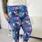 Stained Glass Hummingbirds 3/4 Capri Leggings