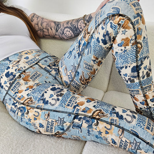 Howdy Cowboy! Full Length Leggings