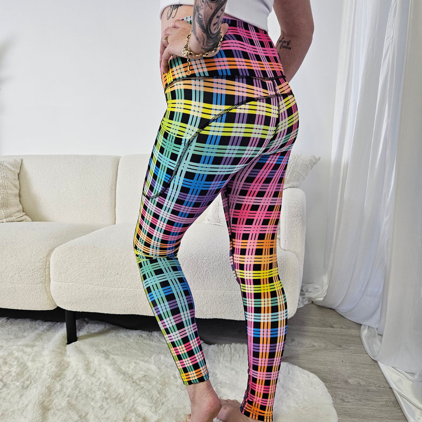 Checker Brightness Full Length Leggings