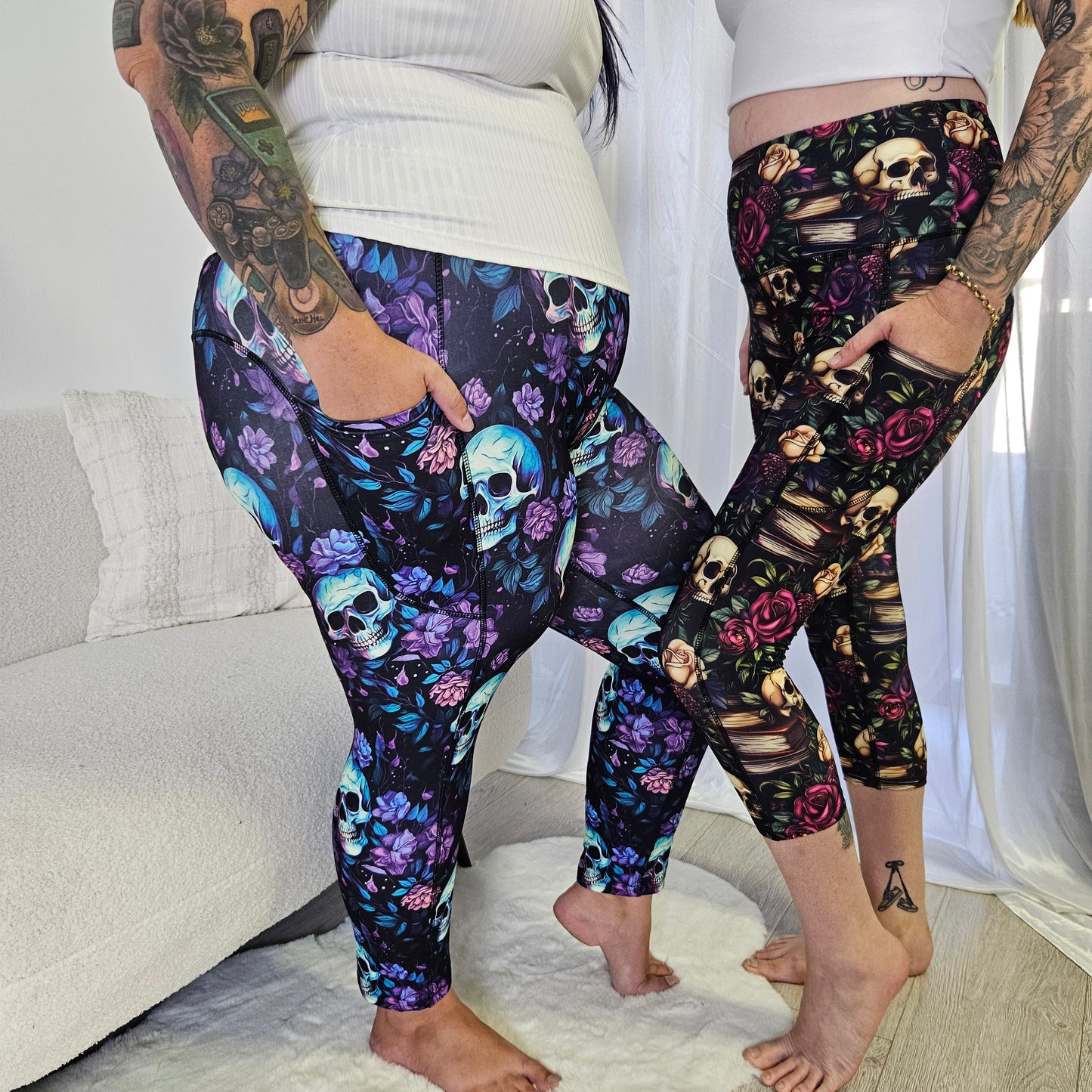 Poisoned Garden 3/4 Capri Length Leggings