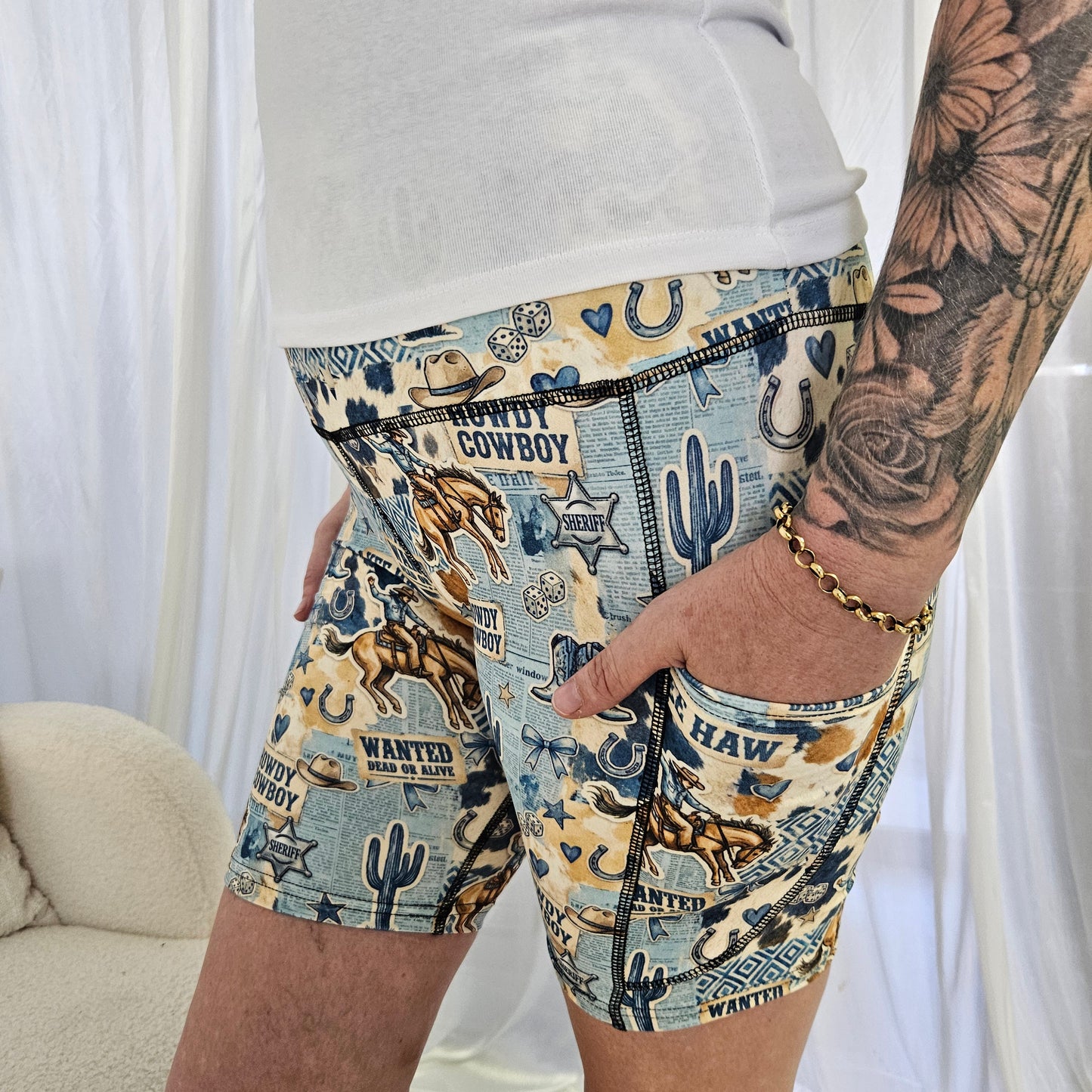 Howdy Cowboy! Bike Shorts