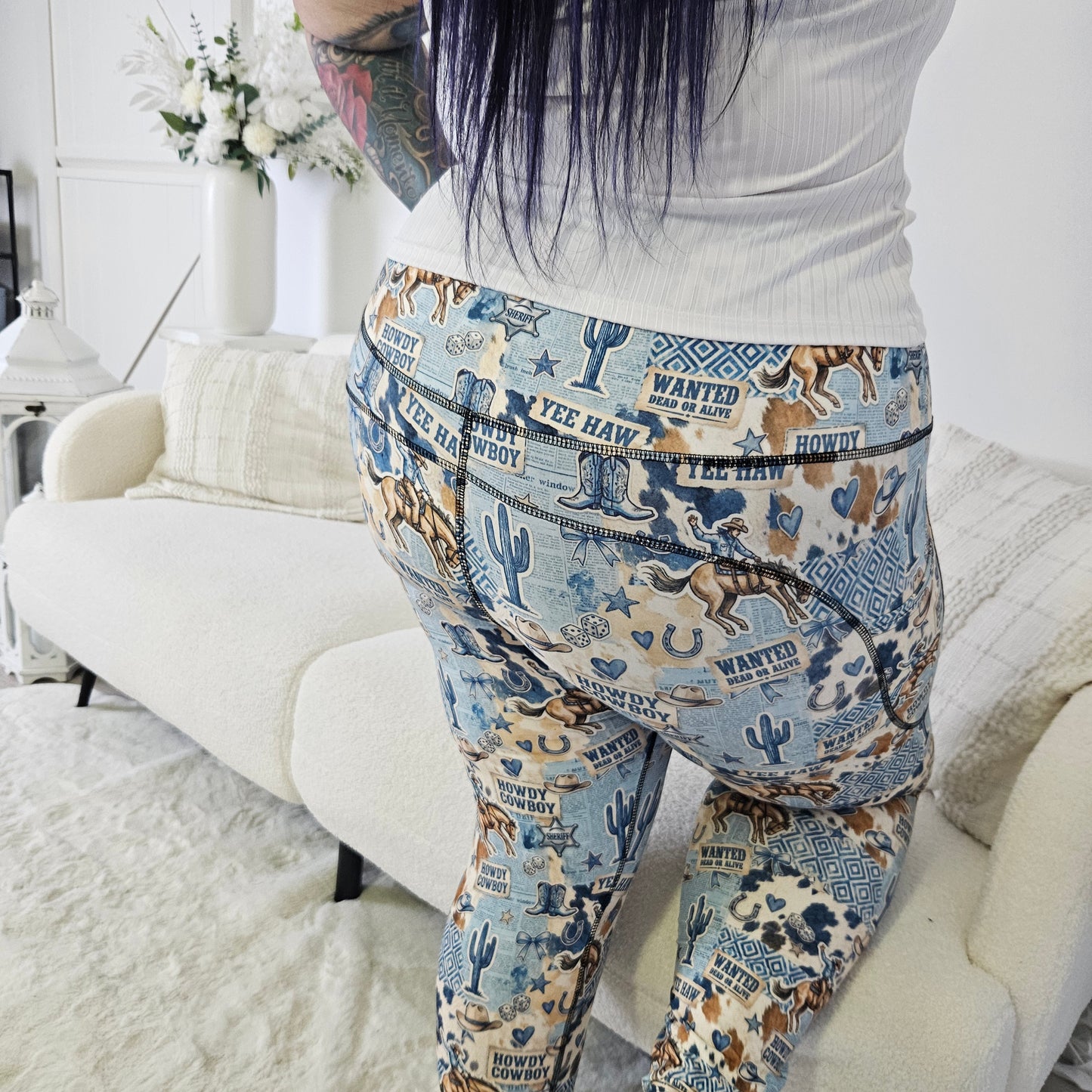 Howdy Cowboy! Full Length Leggings