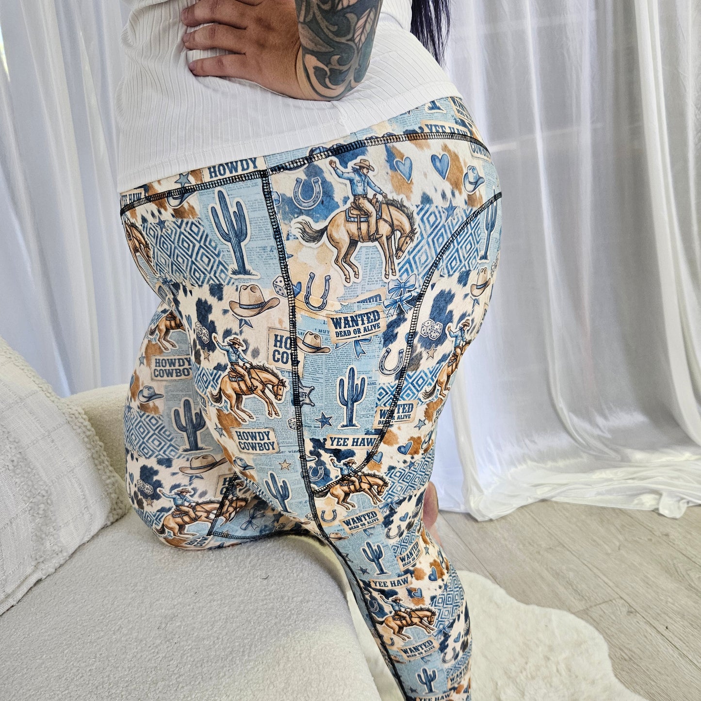 Howdy Cowboy! Full Length Leggings