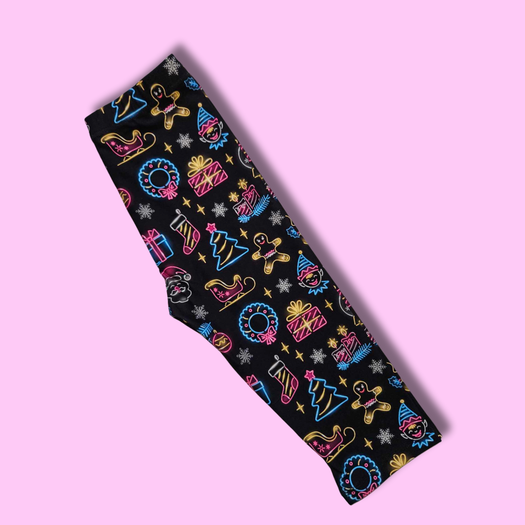 Neon Christmas Kids Leggings