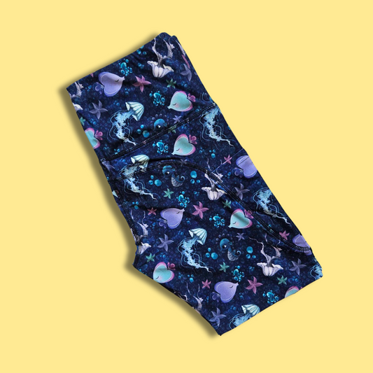 Sea Animals Bike Shorts