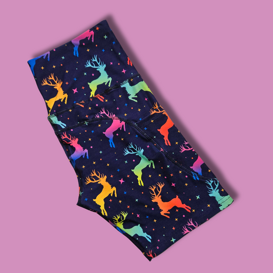 Reinbow Deer Pockets Bike Shorts