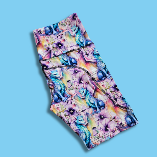 Pastel Dragons Pockets Bike Shorts