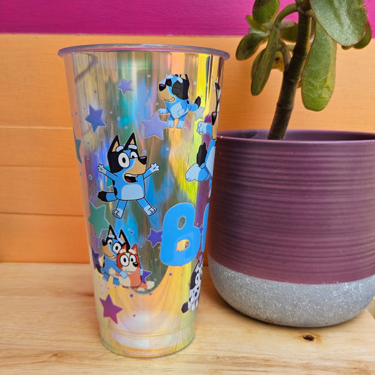 Bluey Iridescent Plastic Cup 24oz