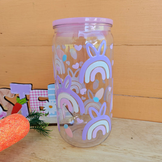 Rainbow Easter Ears Plastic Tumbler
