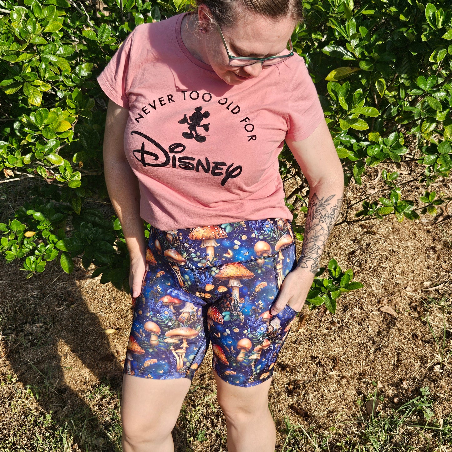 Mushroom Garden Bike Shorts