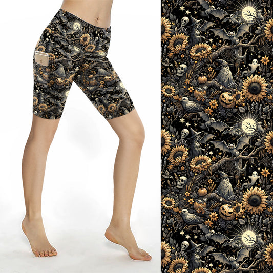 Halloween Garden Bike Shorts