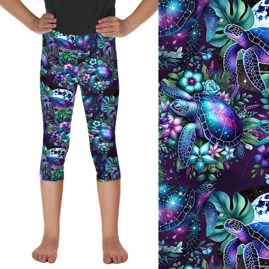 Moonlight Turtle Paradise Kids Leggings