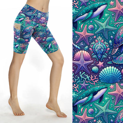 Sea Life Bike Shorts