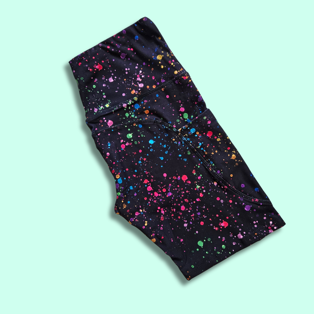 Paint Splatters Bike Shorts