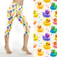 Rainbow Duckies Capri Leggings