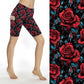 Rose Drip Art Bike Shorts