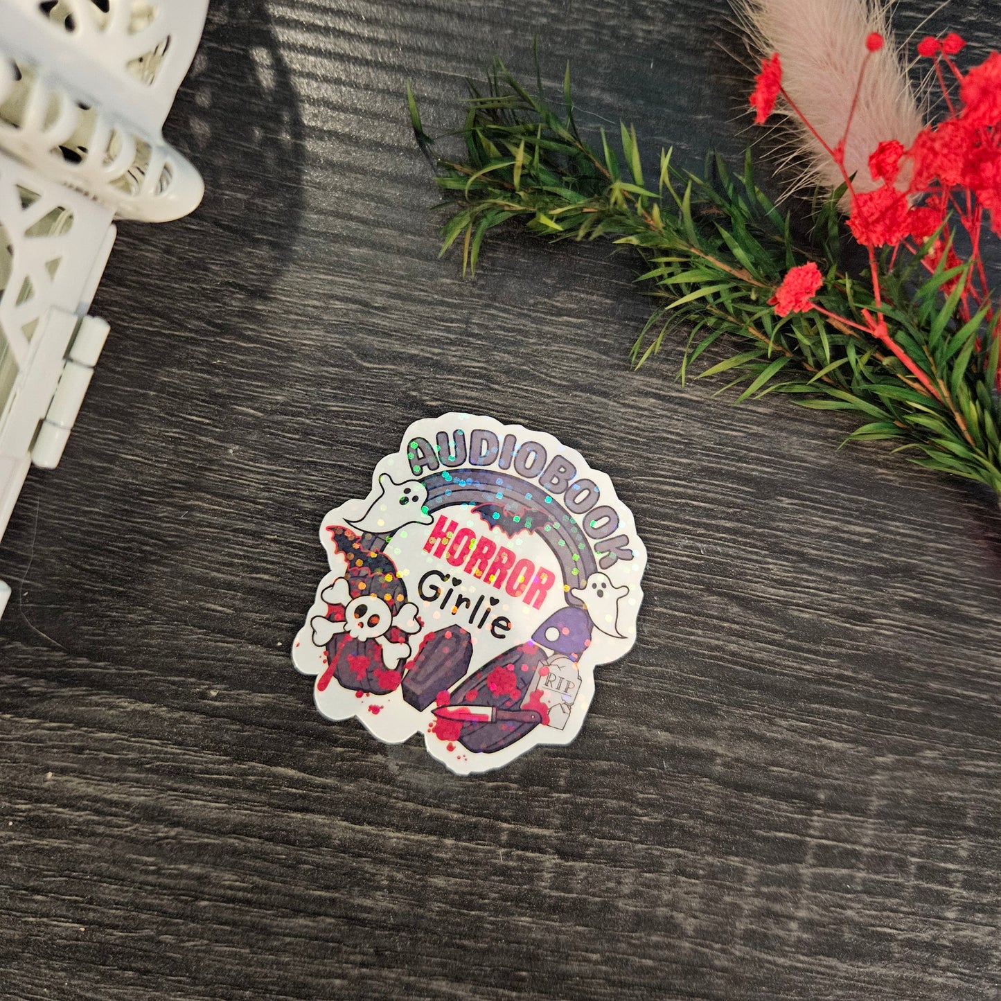 Audiobook Horror Girlie Sticker