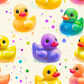 Rainbow Duckies Capri Leggings