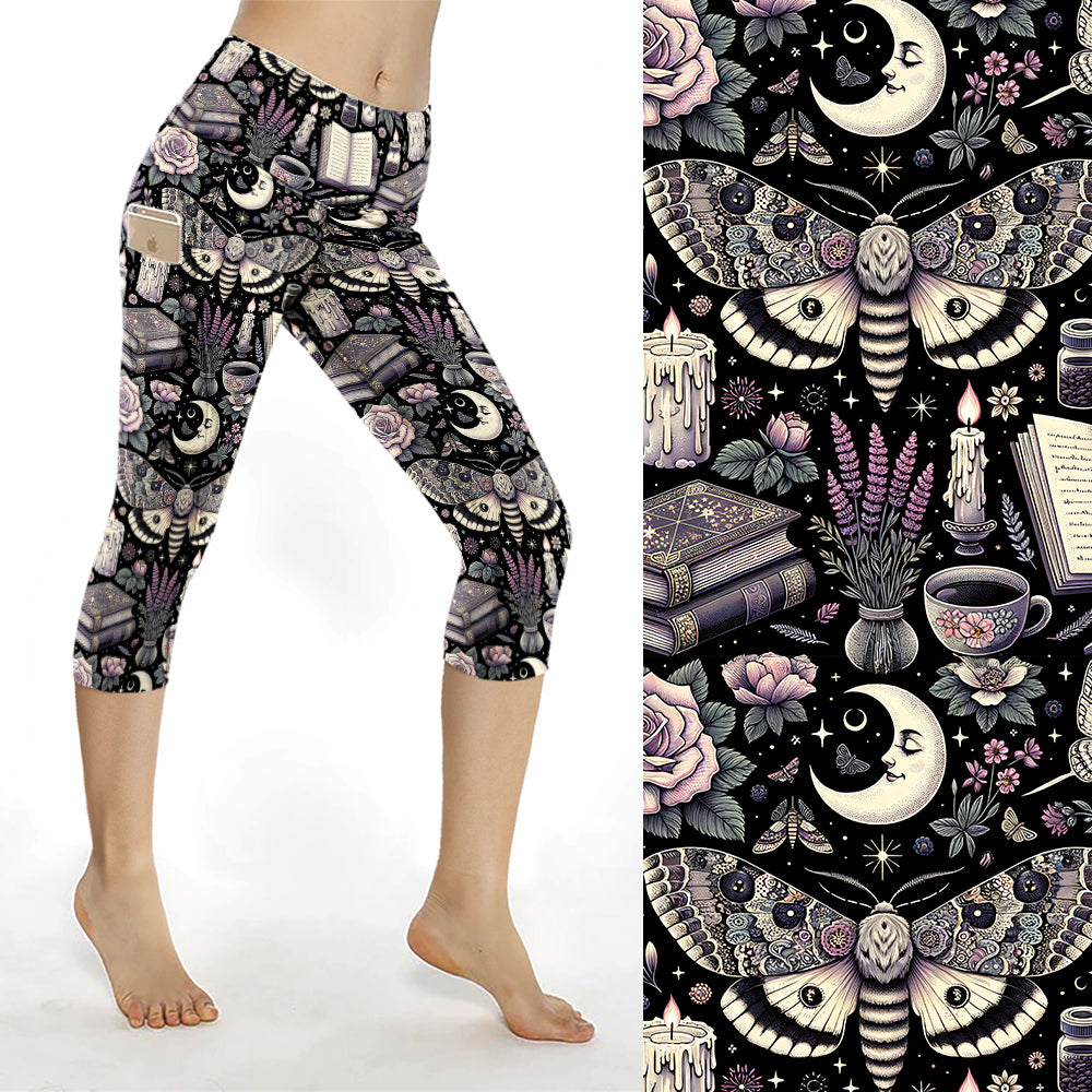 Dark Academia Capri Leggings