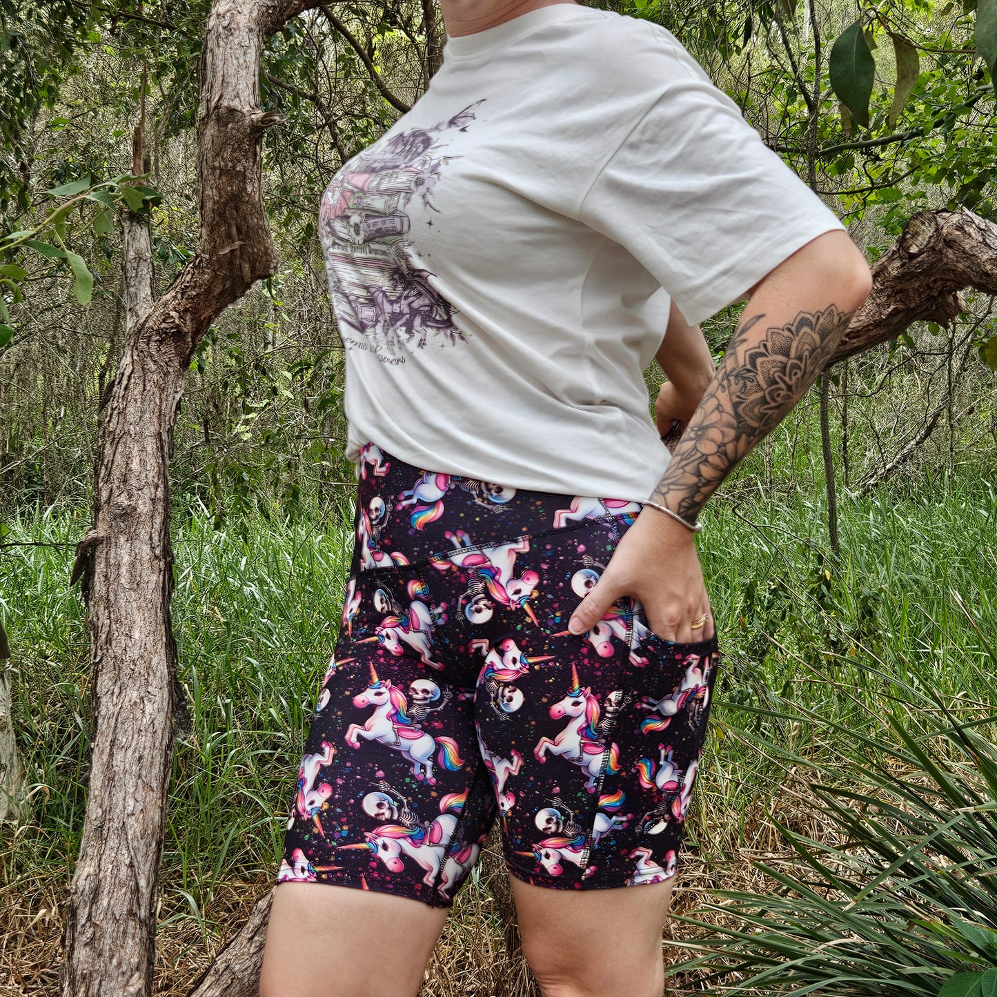IDGAF Skelecorn Bike Shorts