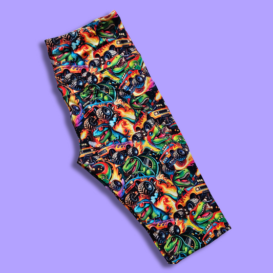 Dino Trucks Capri Leggings