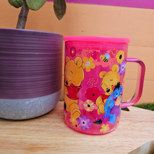 Winnie & Friends Neon Pink Glass Mug - 17oz