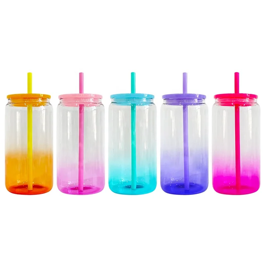 Ombre Jelly Glass Cups - 16oz **IN STOCK**