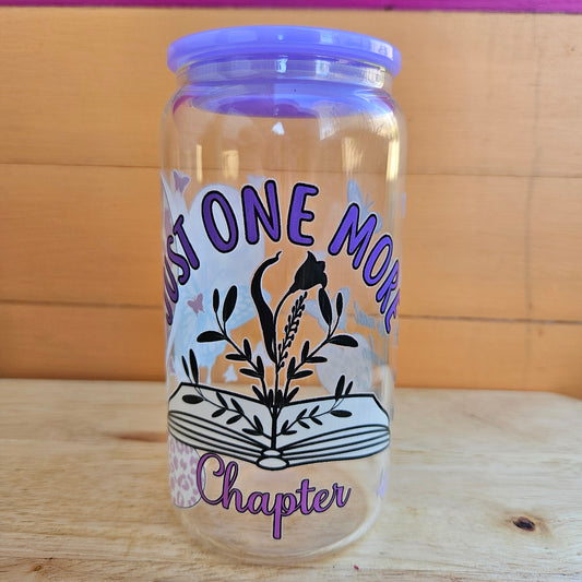 Just One More Clear Glass Tumbler - 16oz