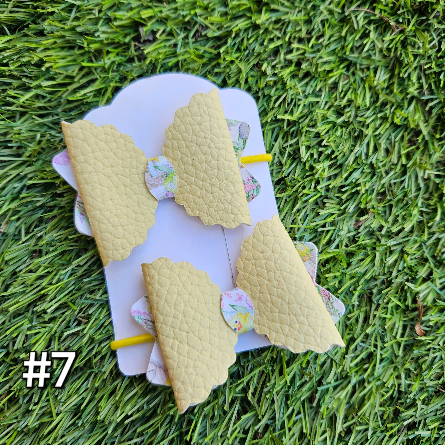Easter Piggie Bow Hair Ties