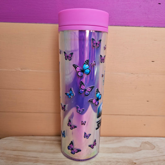 Floral Trooper Plastic Iridescent Tumbler