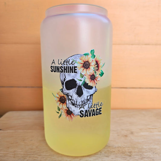 A little sunshine colour changing glass tumbler