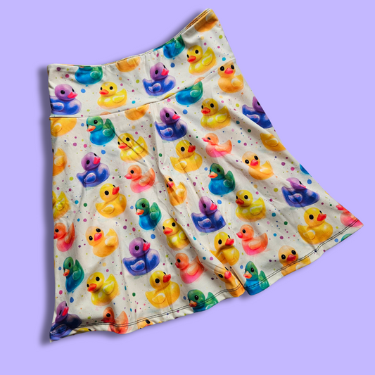 Rainbow Duckies Skort