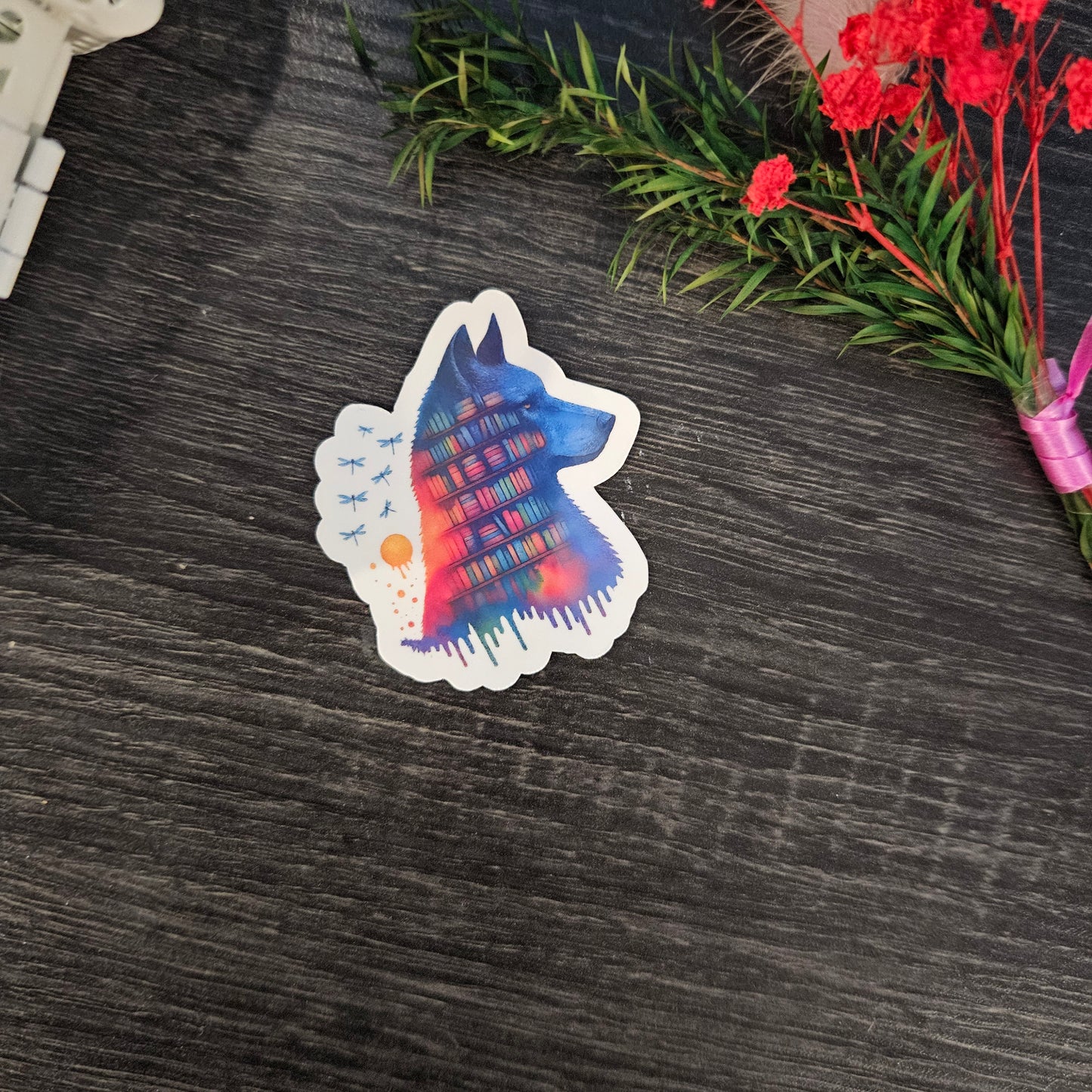 Wolf Books Sticker