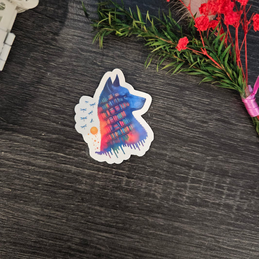 Wolf Books Sticker