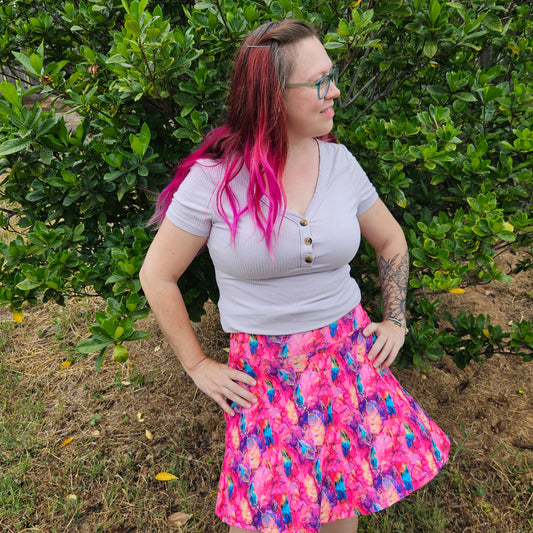 Marbled Feathers Skort