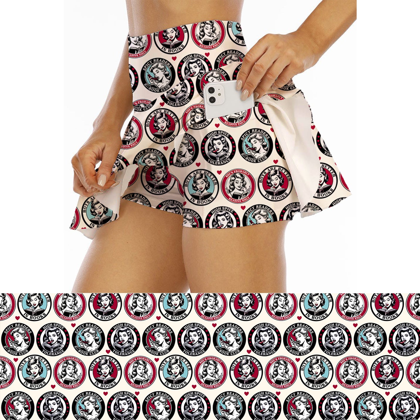 Spicy Reader Skorts