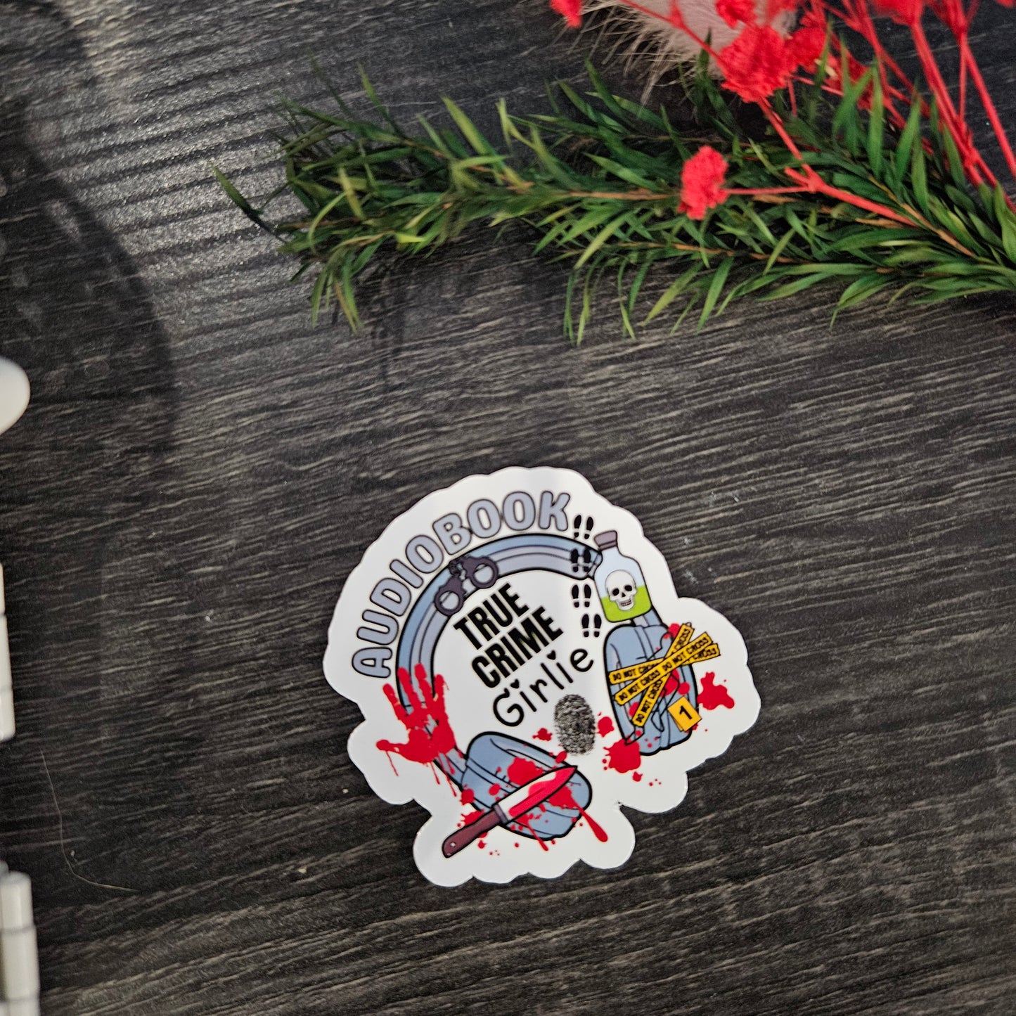 Audiobook True Crime Girlie Sticker
