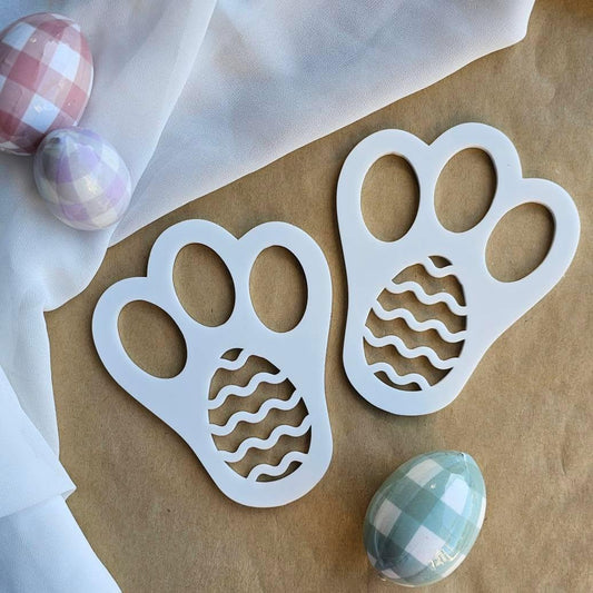 Acrylic Bunny Feet Stencil (pair)