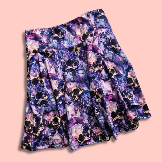 Purple Haze Skulls Skort