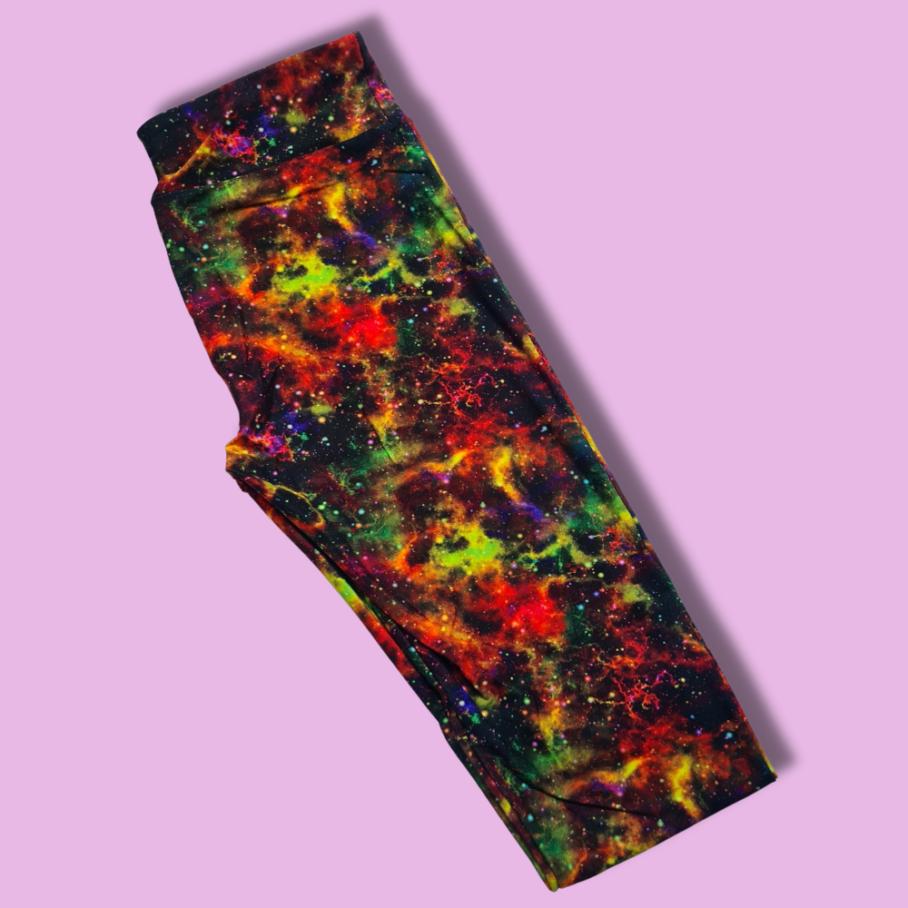 Bright Galaxy Yoga Band Capri