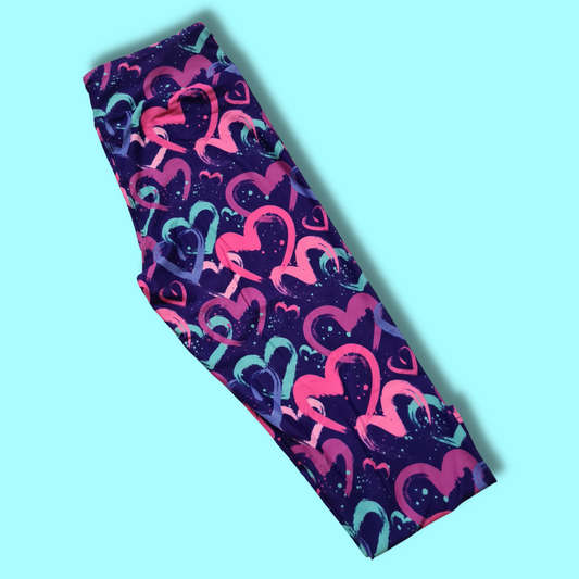 Coloured Valentine Yoga Band Capri