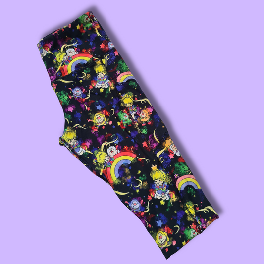 Bright Rainbow Yoga Band Capri with Pockets
