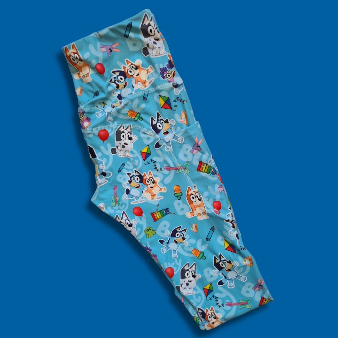 Bluey Sisters at Play Capri Leggings