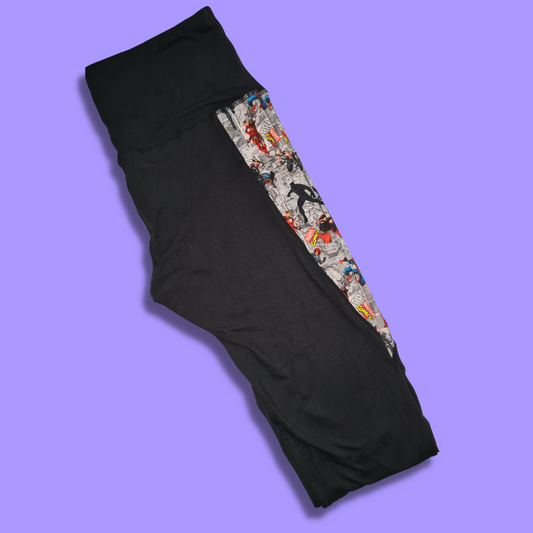 Black w/ Marvellous Pockets Capri Leggings