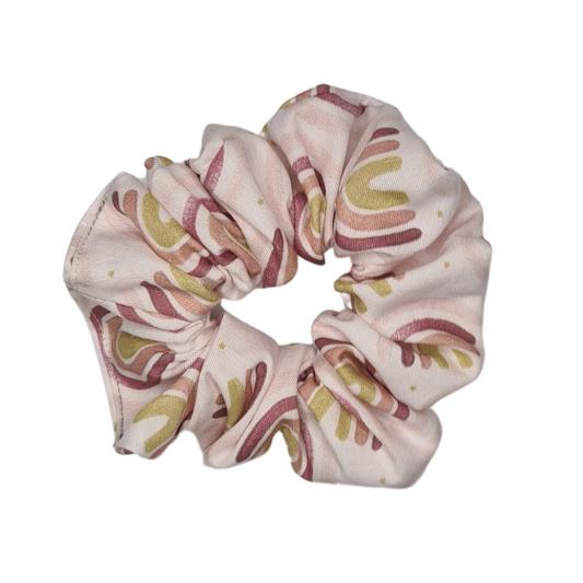 Pastel Pink Rainbow Scrunchie