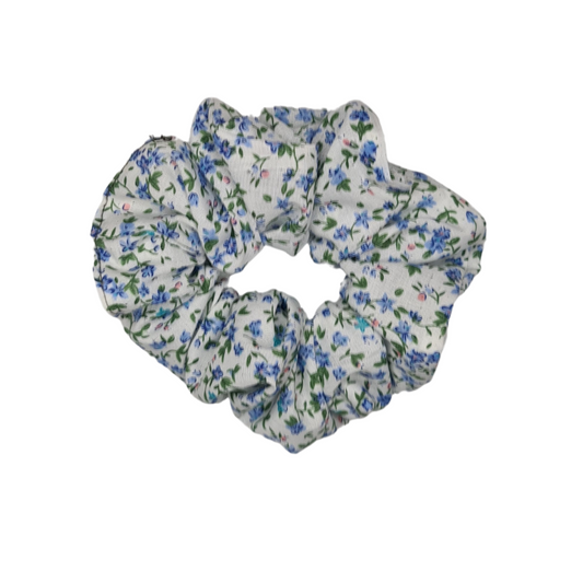 Blue Flowers Scrunchie